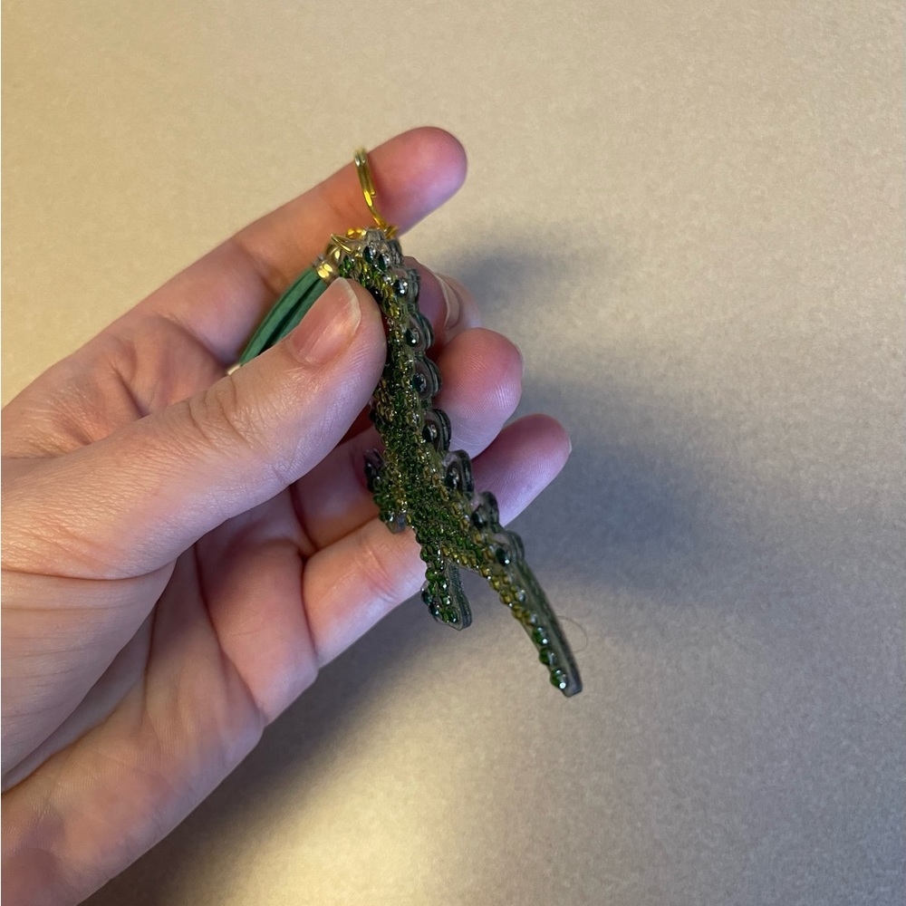 Handmade Diamond Dot Keychain - Dinosaur - Picture 3 of 4